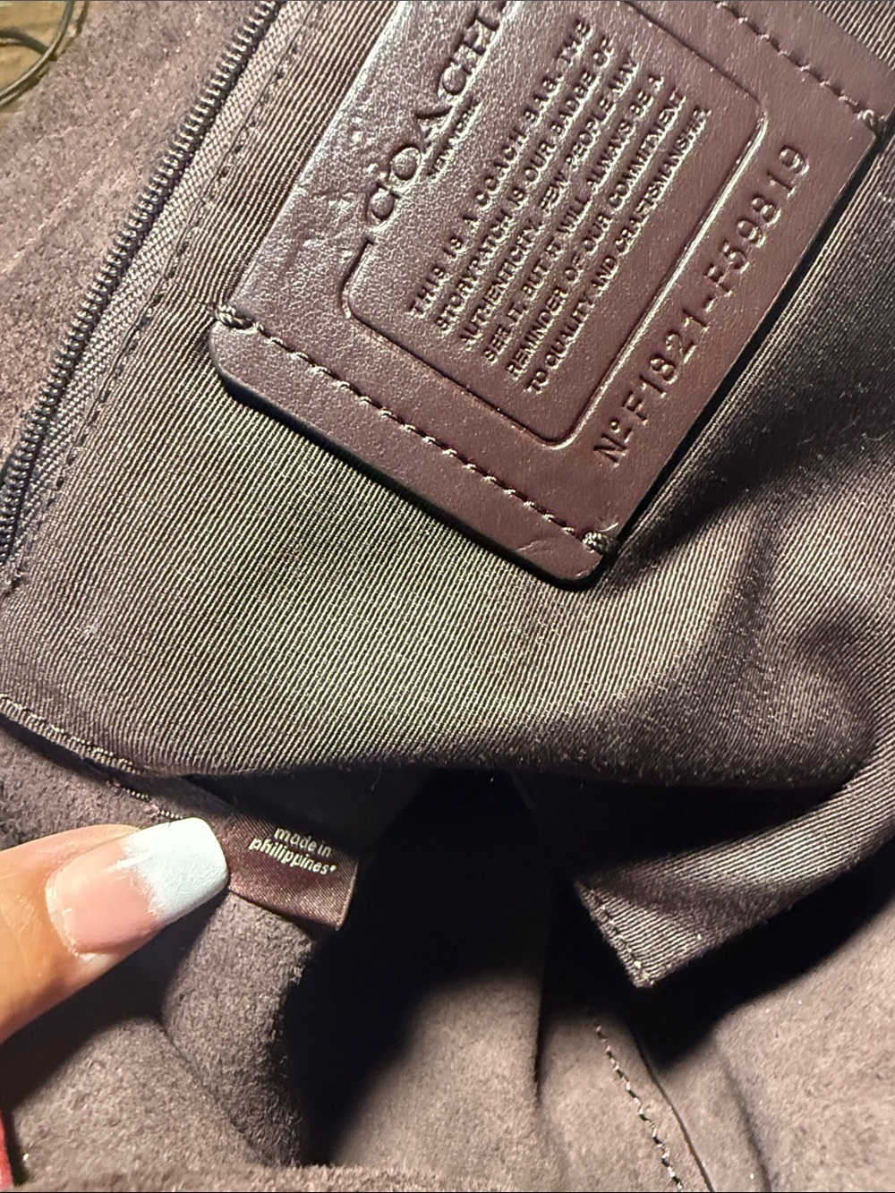 Coach Mini Leather Backpack — Deep Red - Picture 8 of 9